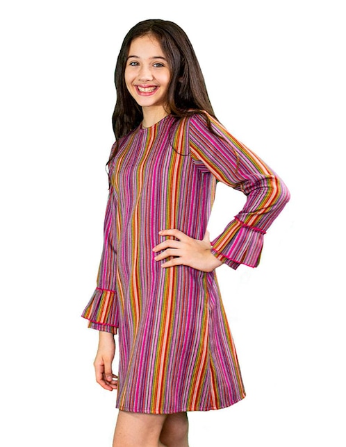 Vestido Carana manga regular para niña