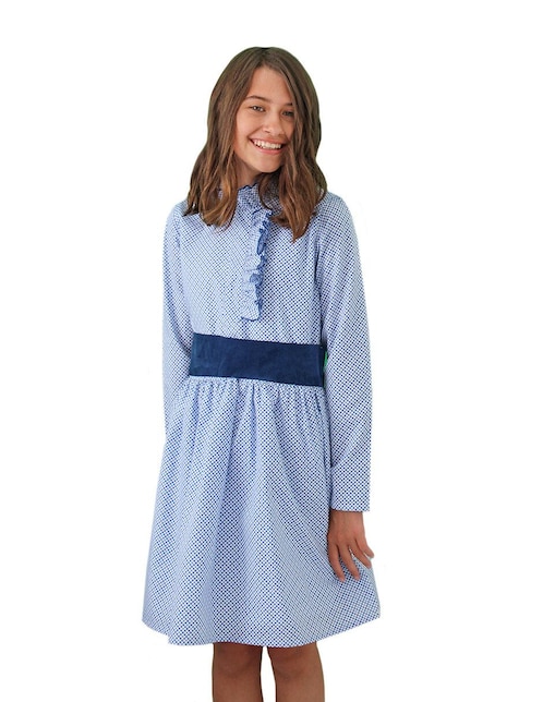 Vestido manga regular para niña