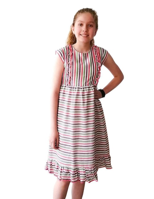 Vestido Carana manga cap para niña