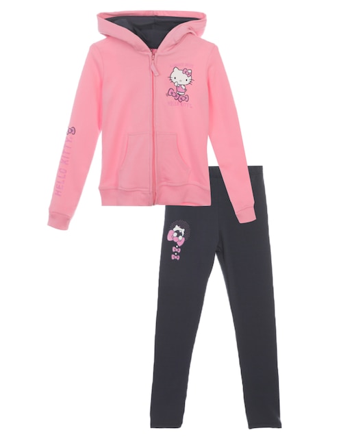 Conjunto pants casual Hello Kitty de algodón para niña 2 piezas
