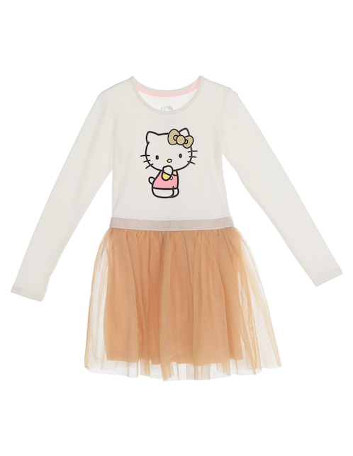 Vestido Hello Kitty manga regular para niña
