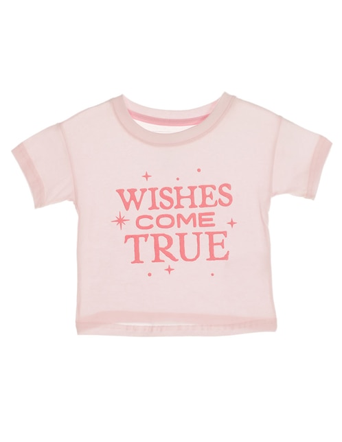 Playera Wish Wish manga corta para niña