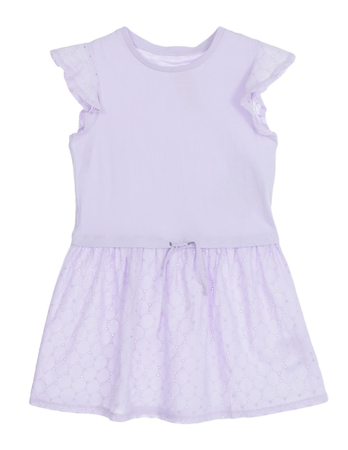 Vestido Piquenique manga cap para niña