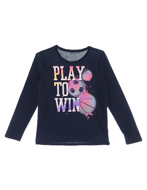 Playera The Children's Place manga larga para niña