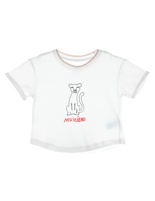 Playera Piquenique manga corta para niña