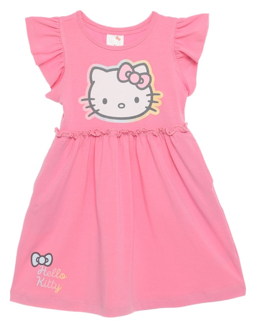 Vestido Hello Kitty manga mariposa para niña