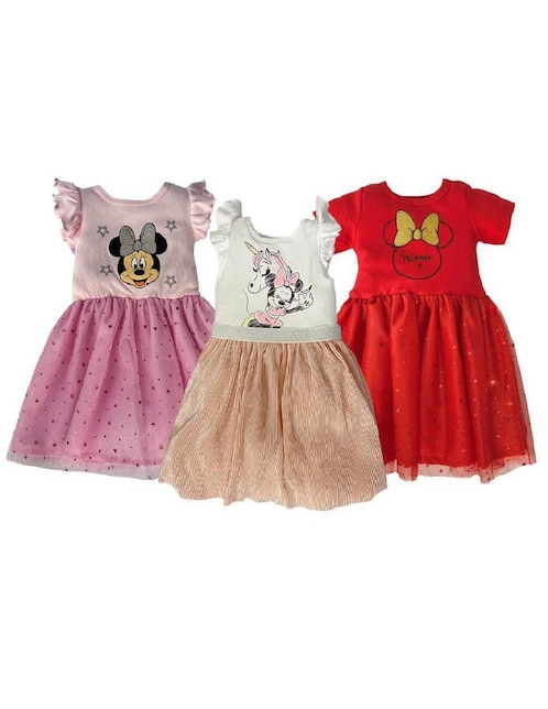 Vestido Disney manga regular para niña