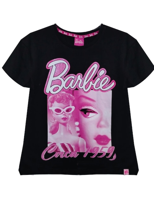 Playera Barbie Kaylin manga corta para niña