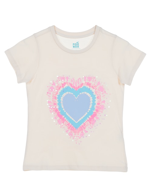 Playera Piquenique manga corta para niña