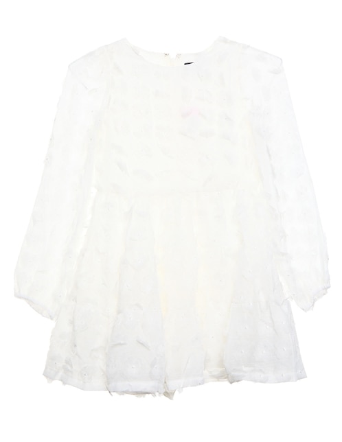 Vestido Bardot manga globo para niña