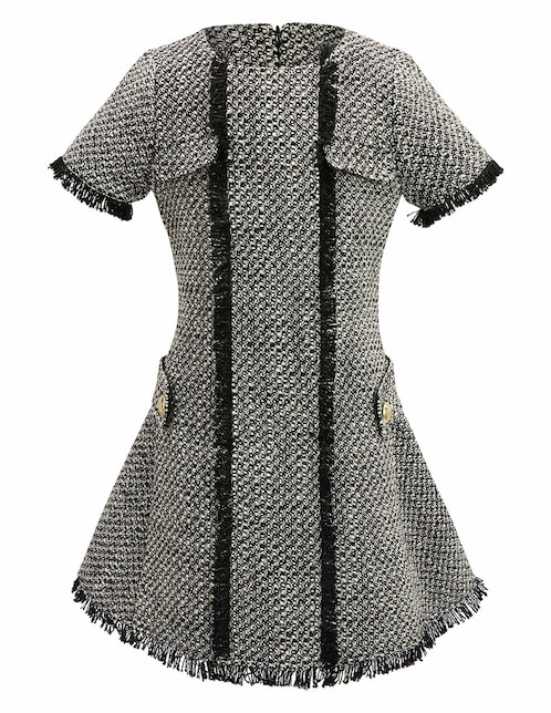 Vestido Bardot manga regular para niña