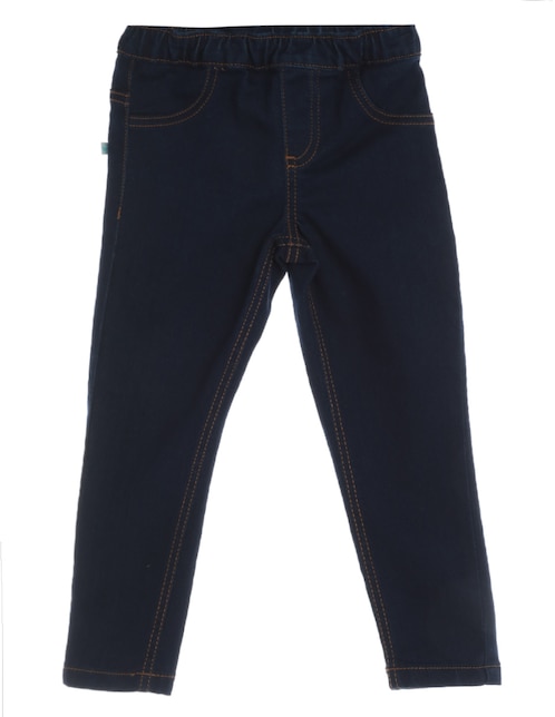 Jeans slim lavado obscuro para niña 1