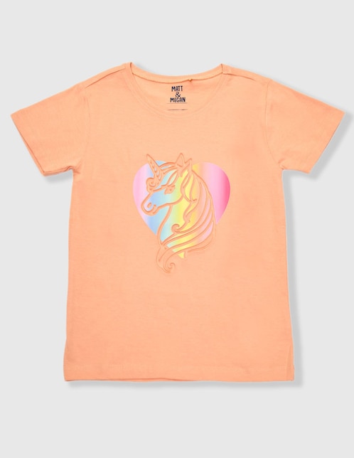 Playera Matt & Megan manga corta para niña