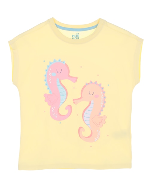 Playera Piquenique manga corta para niña