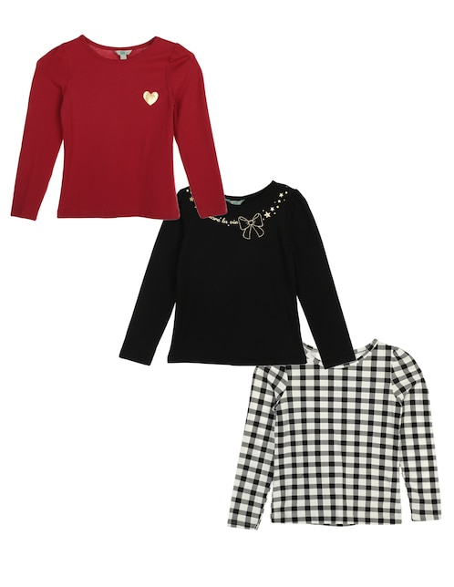 Set de blusa Piquenique para niña
