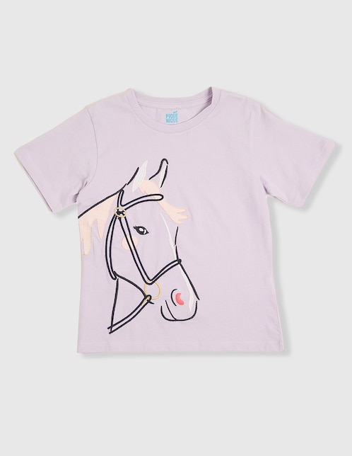Playera Piquenique manga corta para niña