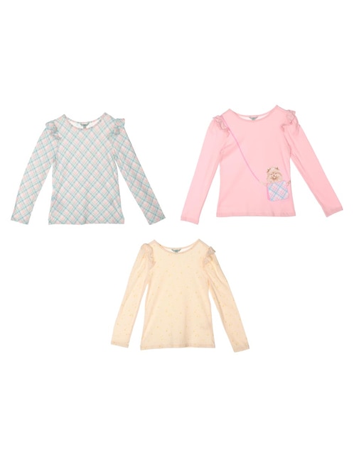 Set de blusa Piquenique para niña
