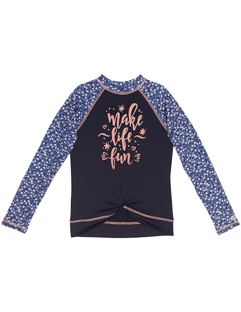 Wetshirt Sunskin estampado para niña