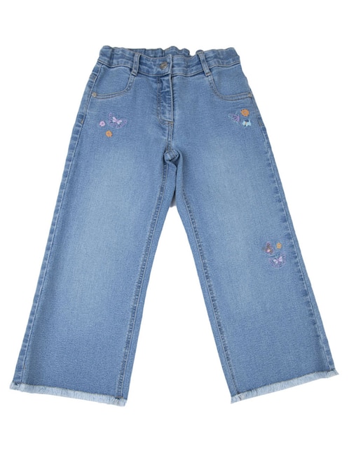 Jeans cargo straight Ferrioni Pimmy deslavado para niña