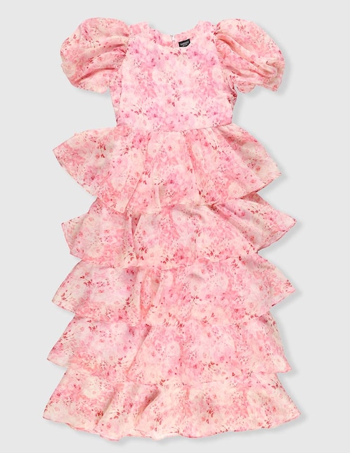 Vestido Bardot Junior manga regular para niña
