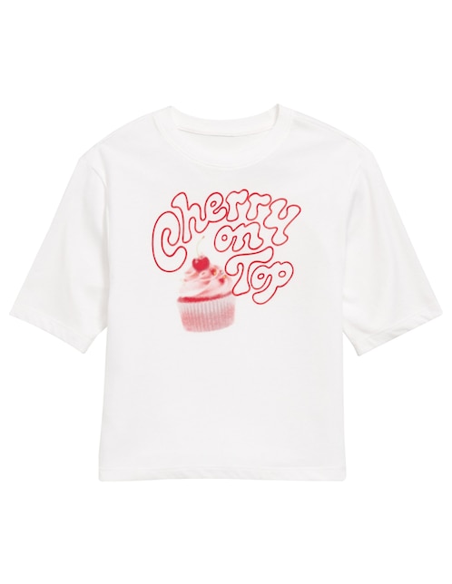 Playera Old Navy manga corta para niña