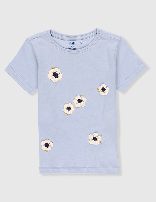 Playera Matt & Megan John Nada manga corta para niña
