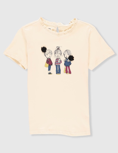 Playera Matt & Megan manga corta para niña