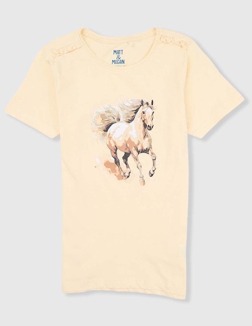 Playera Matt & Megan manga corta para niña