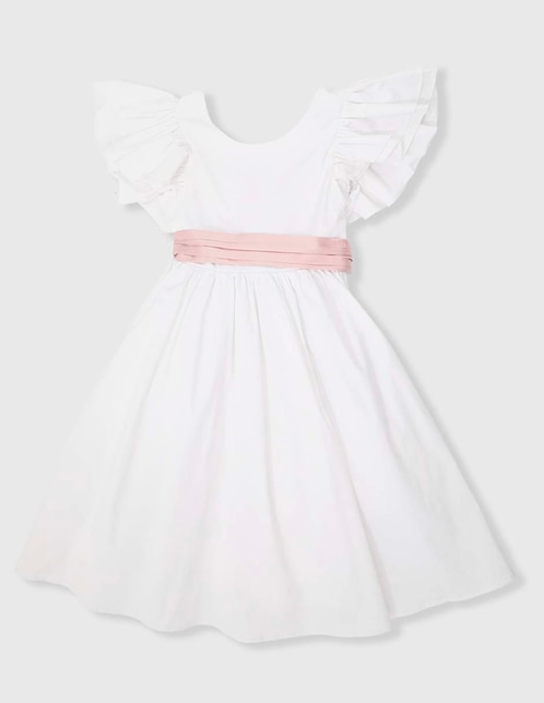 Vestido Piquenique manga volantes para niña