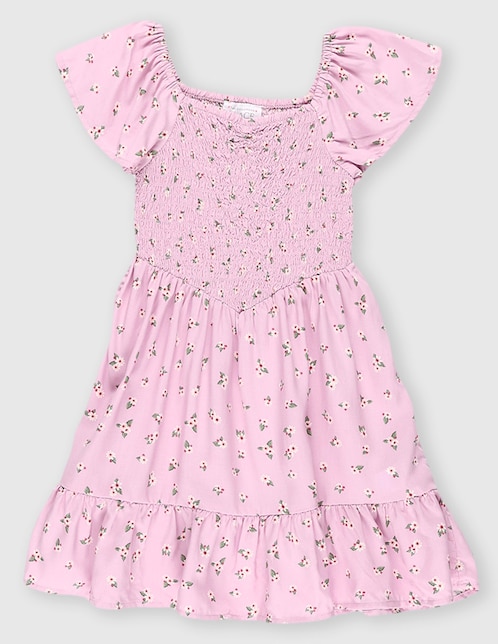 Vestido manga cap para niña 1