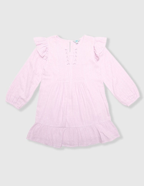 Vestido Piquenique manga regular para niña