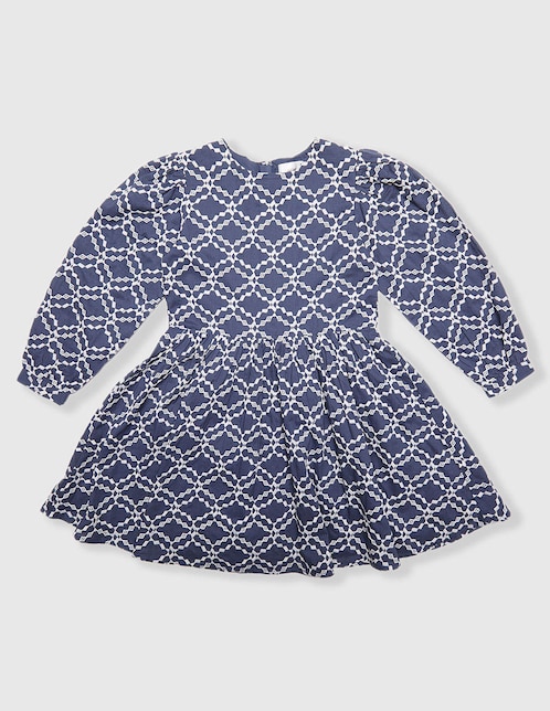 Vestido Piquenique Collection manga globo para niña