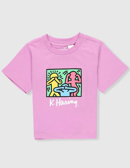 Playera Piquenique Keith Haring manga corta para niña