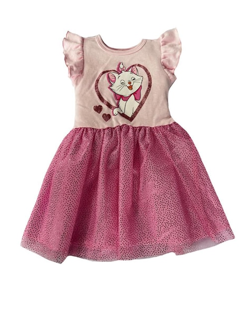 Vestido Disney Marie manga volantes para niña