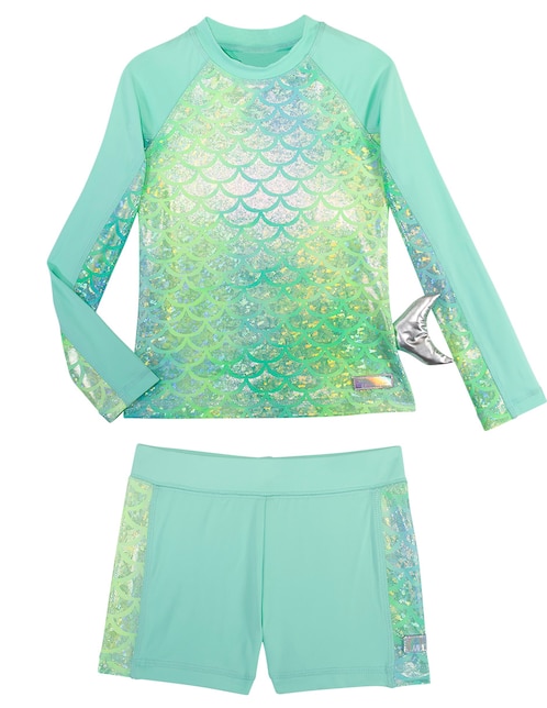 Conjunto wetshirt Sunskin estampado para niña