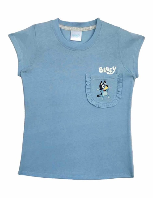 Playera Bluey manga corta para niña