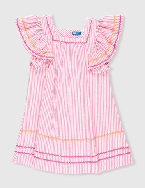 Vestido Piquenique manga mariposa para niña