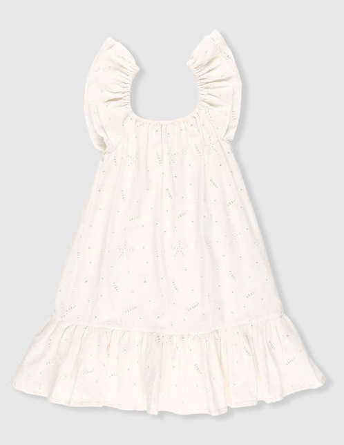 Vestido Piquenique manga volantes para niña