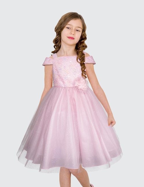 Vestido Gerat Fiesta manga caída para niña