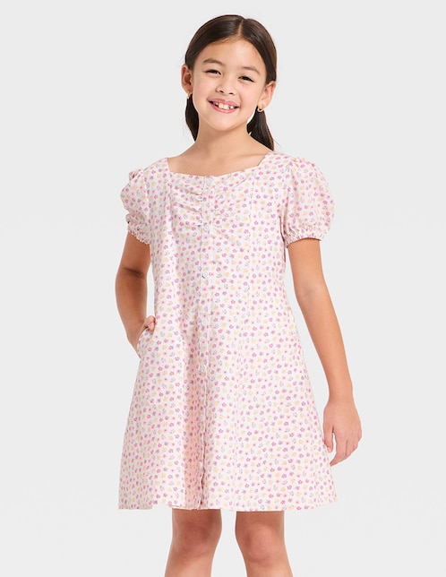 Vestido Cat & Jack manga corta para niña