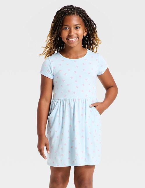 Vestido manga corta para niña 1