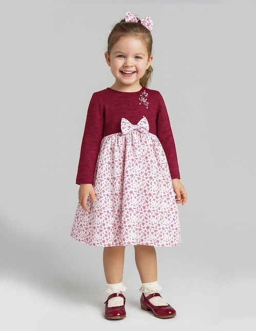 Vestido Gerat manga larga para niña