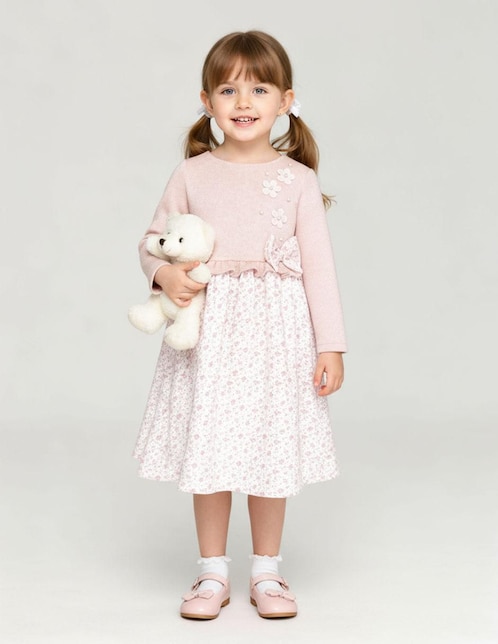 Vestido Gerat Montevideo manga larga para niña