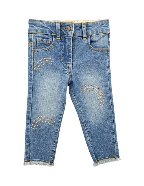 Jeans straight Pietre M28070 deslavado para niña 1