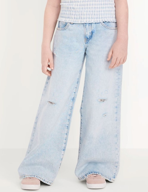 Jeans baggy 767119-000 lavado medio para niña 1
