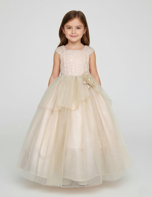 GERAT Vestido Gerat Austria manga con pliegues para niña
