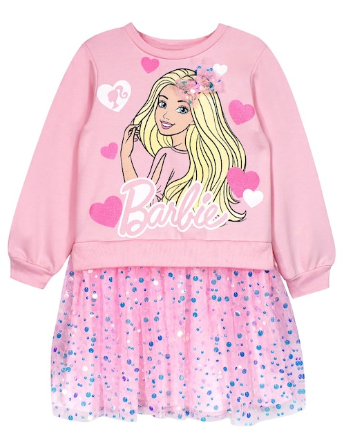 Vestido manga larga con puño para niña 1