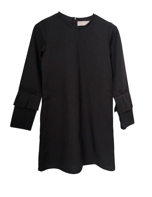 Vestido Carana Negra manga regular para niña
