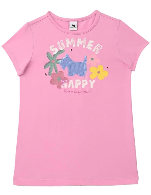 Playera Ferrioni Happy manga corta para niña