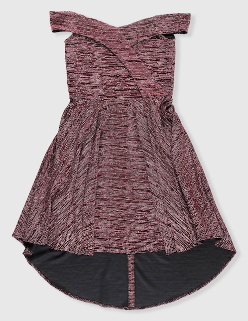 Vestido Pink & Violet hombros descubiertos para niña